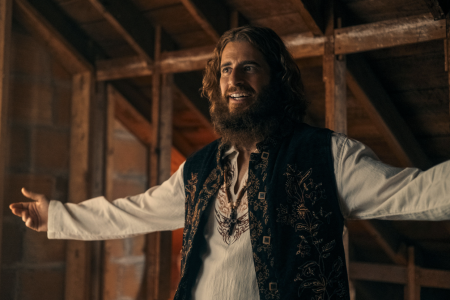 Jonathan Roumie as evangelist Lonnie Frisbee in 'Jesus Revolution,' a Lionsgate film.