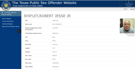 Robert Shiflet, a former youth pastor at Denton Bible Church in Texas, is now a registered sex offender.