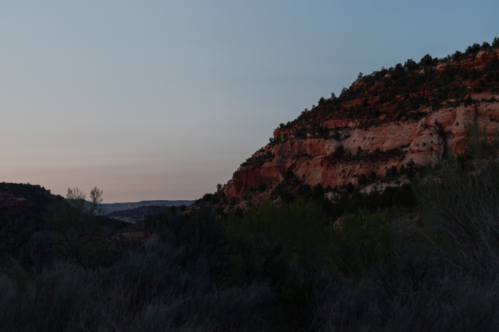 Nightfall over the high desert, near Kanab, Utah. 