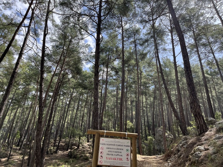 Inside the Yazili Canyon Nature Park in Isparta, Turkey.