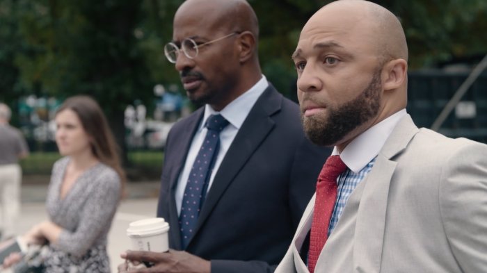  Louis L. Reed and Van Jones on the set of 'The First Act' Documentary 