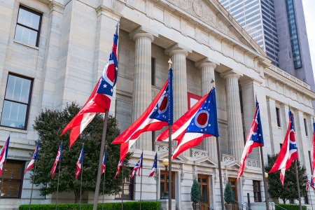 Ohio state Capitol building in Columbus, Ohio. 