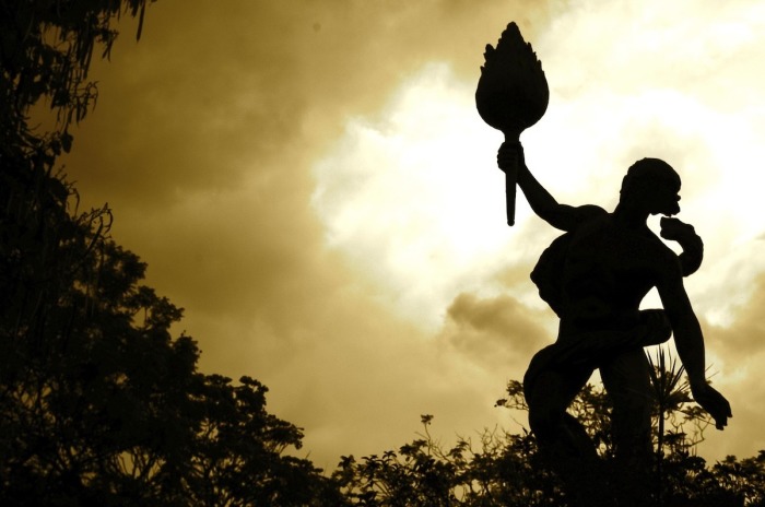 An Amazon love god statue similar to the physic of the one pictured above sparks outrage among Christians in the cathedral city of Wakefield in West Yorkshire, England. 