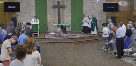 Participants attend a worship service at Resurrection South Austin Church of Austin, Texas, in July 2023. 