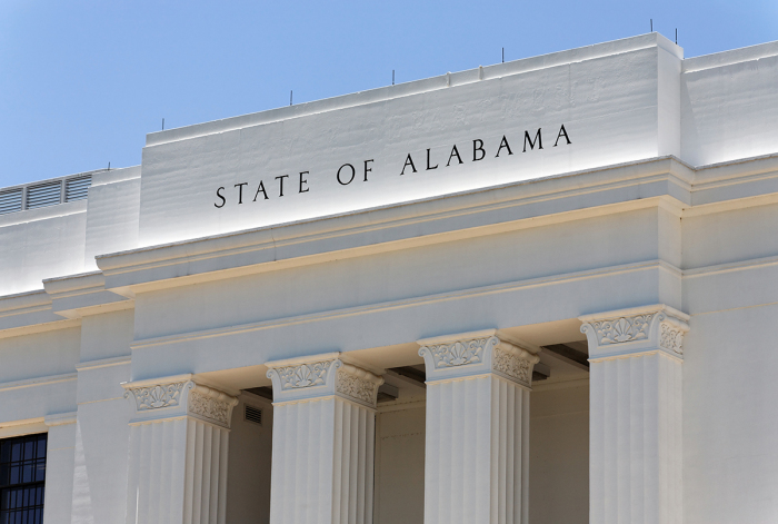 Alabama state Capitol building in Montgomery, Alabama. 