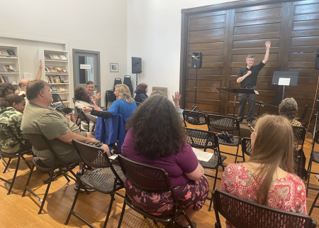 Attendees participate in a deaf ministry at Redemption Hill Church in South Hills, Pittsburgh, Pennsylvania. 