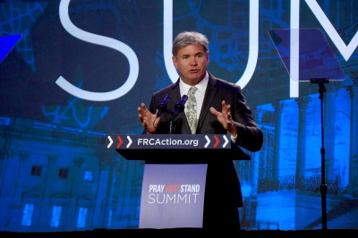 Pastor Jack Hibbs Calvary Chapel Chino Hills in California delivers a speech at the Pray Vote Stand Summit in Washington D.C. on Sept. 15, 2023, at the Omini Shoreham Hotel.