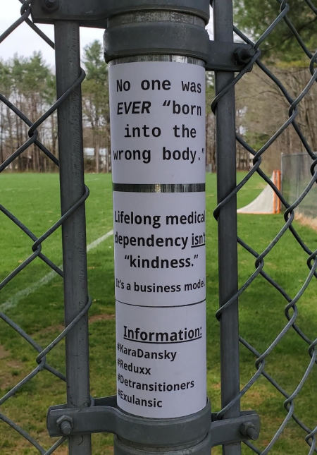 Bill Oetjen said he was recently served with three citations from the Burlington Police Department for plastering local utility poles with stickers urging the defense of 'women’s sex-based rights, spaces, and sports.'