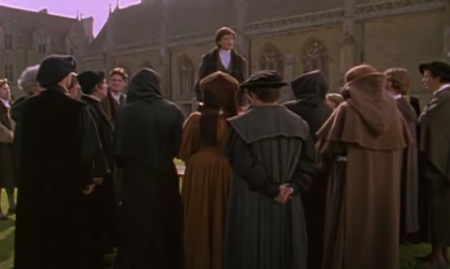 A scene from the 1986 movie 'God's Outlaw,' a film about the life of William Tyndale. 