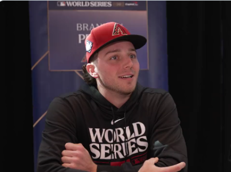 Arizona Diamondbacks pitcher Brandon Pfaadt speaks with CBN News during an interview on Oct. 26, 2023. 