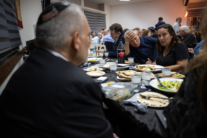 Conference of President members meet with people from Moshav Nativ Hasara and Moshav Ein HaBesor, both of which were attacked by Hamas militants almost two weeks ago on October 19, 2023, in Maleh Ha'Hamisha, Israel. The Conference of Presidents, which includes 50 member organizations that represent a wide spectrum of American Jewish life, participated in a three-day trip to Israel and met with Israeli government officials, families of hostages, residents of the gaza envelope who survived as well as volunteered with several local initiatives. As Israel prepares to invade the Gaza Strip in its campaign to vanquish Hamas, the Palestinian militant group that launched a deadly attack in southern Israel on October 7, worries are growing of a wider war with multiple fronts, including at the country's northern border with Lebanon. Countries have scrambled to evacuate their citizens from Israel, and Israel has begun relocating residents some communities on its northern border. Meanwhile, hundreds of thousands of residents of northern Gaza have fled to the southern part of the territory, following Israel's vow to launch a ground invasion. 