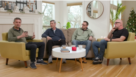 Four members of the 15-member advocacy group of former leaders of the International House of Prayer Kansas City. From left: Jono Hall, Allen Hood, Wes Martin and Dwayne Roberts.