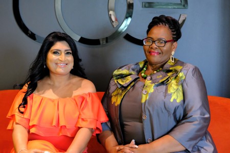 Jeanette Munsami (L) and Thembi Myeni (R) 