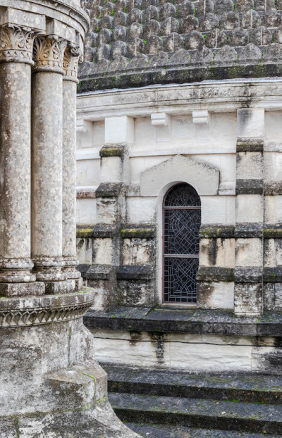 The architecture of the Cathedral of St. Front in Perigueux, France. 