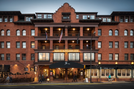 The landmark Hotel Boulderado in Boulder, Colorado. 