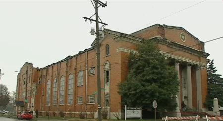 The Greater New Hope Community Church once housed in this building at 232–236 East Jacob Street in Louisville, Kentucky, until a fire destroyed it in 2021. The building, which was constructed in 1928 as the Keneseth Israel Synagogue, was listed on the National Register of Historic Places.