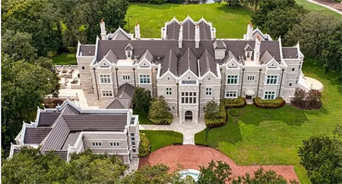 Aerial image of Pastor David E. Taylor's church parsonage near Tampa, Florida.