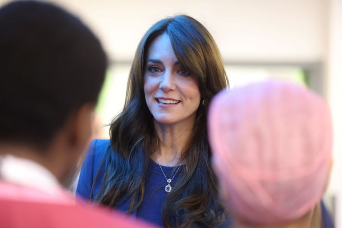 Catherine, Princess Of Wales, is seen during the opening of Evelina London's new children's day surgery unit on December 5, 2023 in London, England.