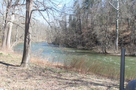 The Tenmile River in Wingdale, N.Y. across the street from Zimou Tan's planned artist's hub.