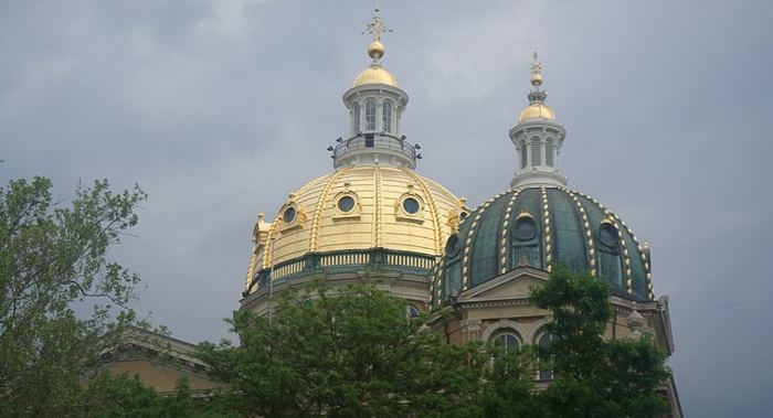 The Iowa Capitol in Des Moines, Iowa. 