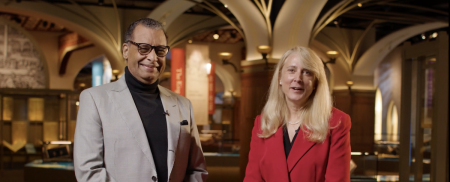 National Day of Prayer Task Force President Kathy Branzell (R) and Pastor A.R. Bernard of the Christian Cultural Center in Brooklyn, New York.