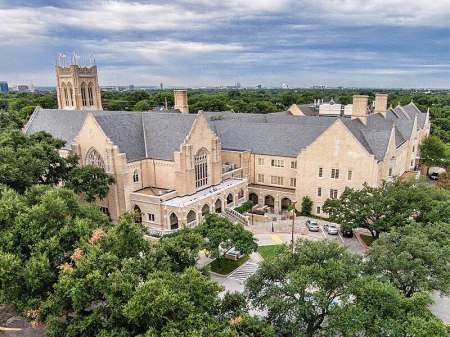 The exterior of the Highland Park United Methodist Church in Dallas, Texas, is seen in this photo taken in February 2020. 