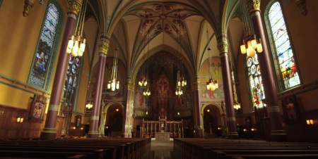 The Cathedral of the Madeline of Salt Lake City, Utah.