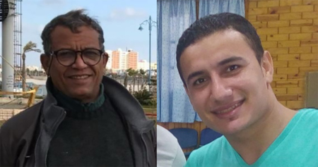 Abdulbaqi Saeed Abdo (L), and Nour Girgis and Abdulbaqi Saeed Abdo (R). 