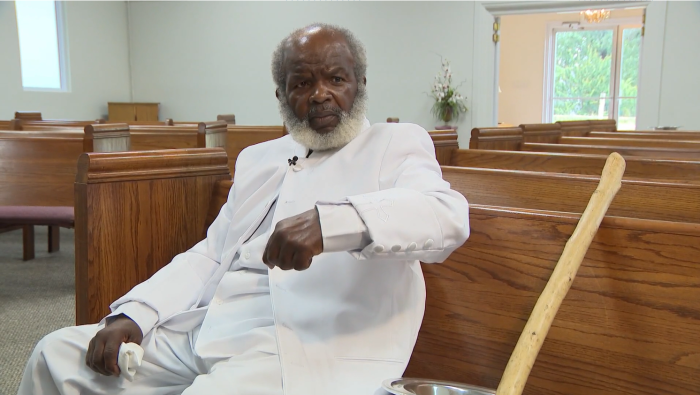 Reverend Larry Oneal' Walker is a street preacher in North Little Rock, Ark.