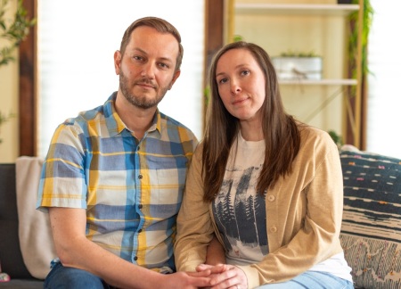 Pastor Brian Wuoti and his wife, Katy, a Vermont couple who sued the state in June 2024 after officials revoked their foster-care licenses due to their religious beliefs.