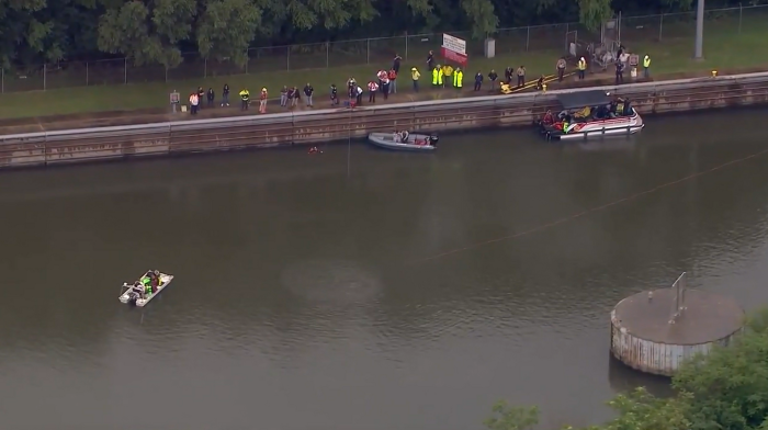 The scene at the Des Plaines River in Illinois where Rev. Warren Beard was found dead on Tuesday July 9, 2024.