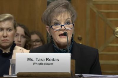 HHS whistleblower Tara Lee Rodas testifies during a roundtable discussion on Capitol Hill on July 9, 2024.