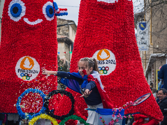 'Fête des Bouviers' Shepherd's festival in the south of France in Loriol sur Drome. Corso France. 