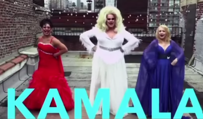 A group of drag queens star in a music video showing support for Vice President Kamala Harris, the presumptive Democrat nominee in the 2024 presidential election. 