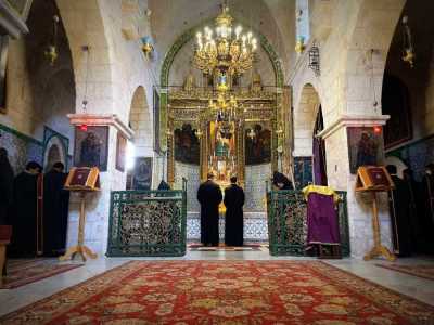 An Armenian church in the Armenian Quarter, Jerusalem. 