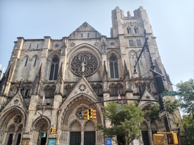 The Cathedral Church of St. John the Divine is located in New York, New York. 