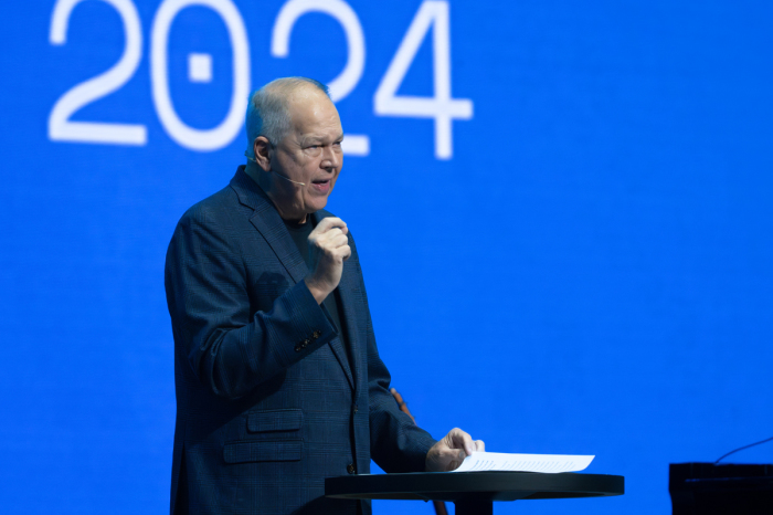 Billy Wilson, the fourth president of Oral Roberts University in Tulsa, Oklahoma, and a key leader in the contemporary Pentecostal movement, serving in the Empowered21 global relational network for believers, spoke on “The work of the Holy Spirit” as a morning plenary speaker at the Fourth Lausanne Global Congress on World Evangelism in Incheon, South Korea, on Sept. 23, 2024. 