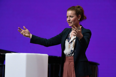 Julia Garschagen speaking at the Fourth Lausanne Congress on World Evangelization in Incheon, South Korea, on Sept. 26, 2024. 