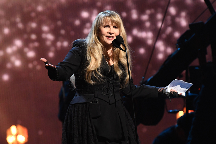 Inductee Stevie Nicks speaks onstage at the 2019 Rock & Roll Hall Of Fame Induction Ceremony at Barclays Center on March 29, 2019, in New York City.