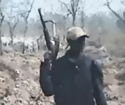 Fulani herdsman in north-central Nigeria in screenshot from video obtained by Morning Star News. 