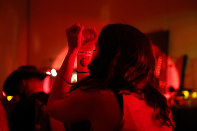 People attend a 'Satanic Ball' at SatanCon on April 28, 2023, in Boston, Massachusetts. SatanCon, which is hosted by the Satanic Temple, claims to be the largest satanic gathering in history. Numerous activists groups protested outside of the sold out event. SatanCon will feature satanic rituals, entertainment and discussion panels. The Satanic Temple opposes bans on abortion.