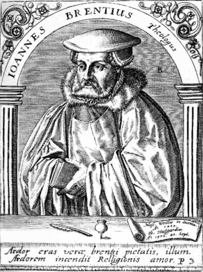 Johann Brenz (1499-1570), a German Lutheran theologian and supporter of the Protestant Reformation. 