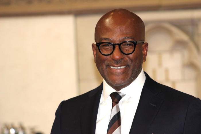 Kevin R. Johnson, the new senior pastor of the Abyssinian Baptist Church in New York City, inside the sanctuary of the historic building on Nov. 13, 2024.