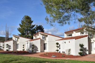 Dorms at Olivet University Riverside Campus in Anza, California. 