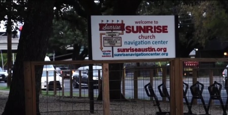 The Sunrise Homeless Navigation Center, a church-based homeless ministry located in Austin, Texas. 