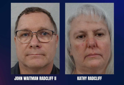 John Waitman Radcliff II (L) and his wife, Kathy Radcliff (R).