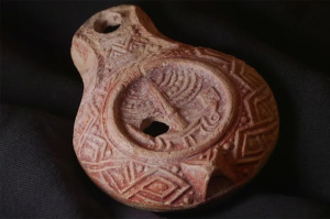 Ancient 'Mount of Olives' lamp with Jewish Temple symbols discovered in Jerusalem