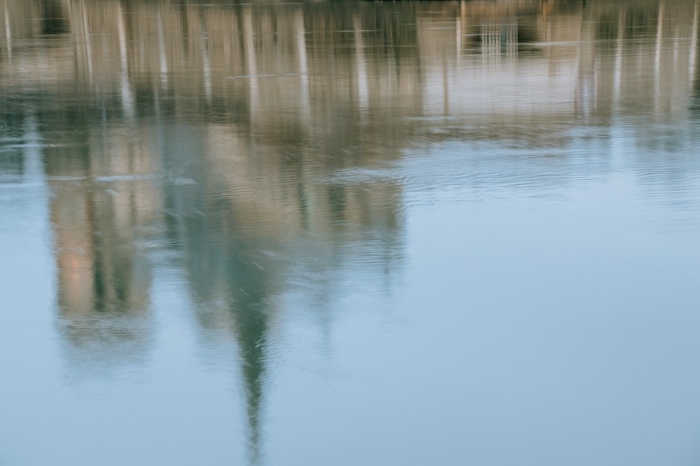 Reflecting the Nutre Dame Cathedral on the Seine. A photo taken in 2018. 