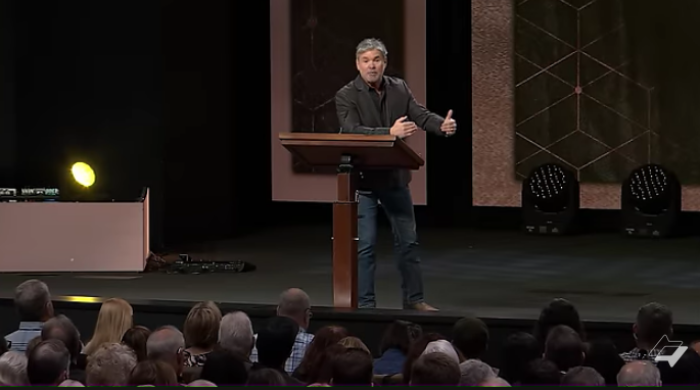 Pastor Jack Hibbs speaks at Calvary Chapel Chino Hills in Chino, California, on Dec. 28, 2024.