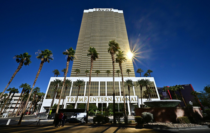 The sun reflects off the Trump International Hotel on Nov. 6, 2024, in Las Vegas, Nevada, one day after the former U.S. president won the 2024 presidential election. President-elect Donald Trump won a sweeping victory in the election, defeating Kamala Harris to complete a historic political comeback. 